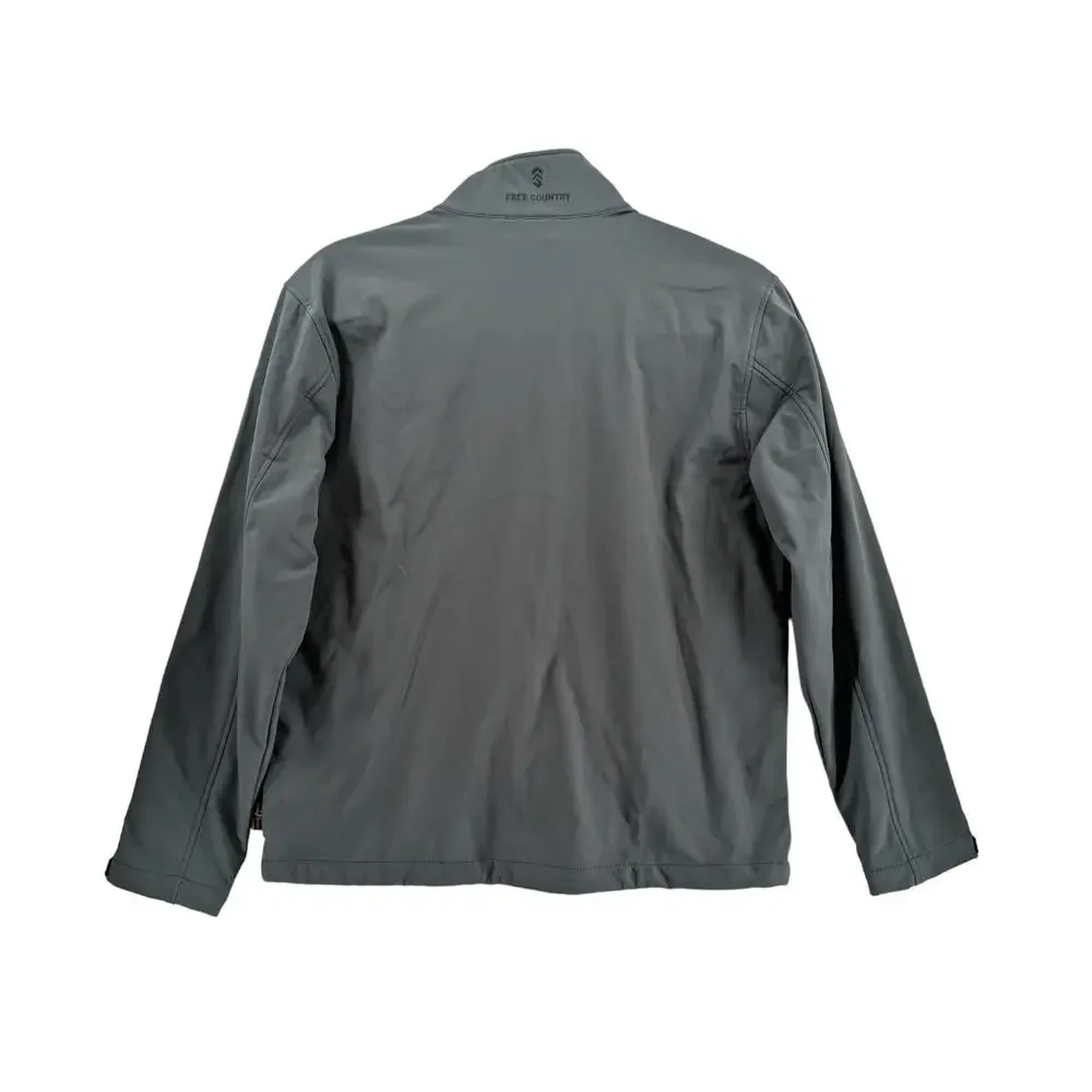 Free Country Freecycle Full Zipper Jacket M 38 40 Gray‎ Pewter Super Softshell